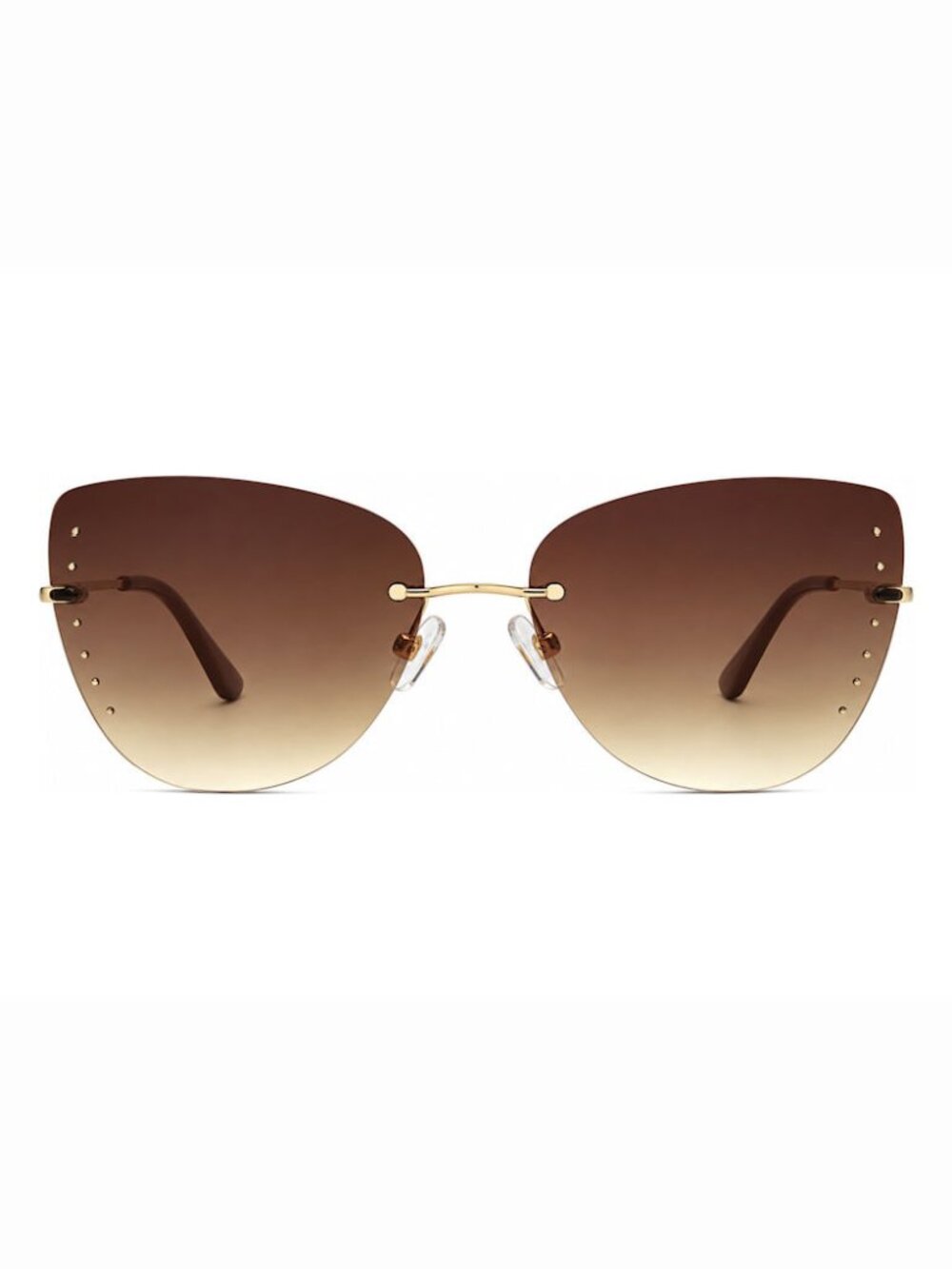 BEBE BBOP-1020CE-200 Women's  Gold Cat Eye Frame/Brown Gradient Lens Sunglasses
